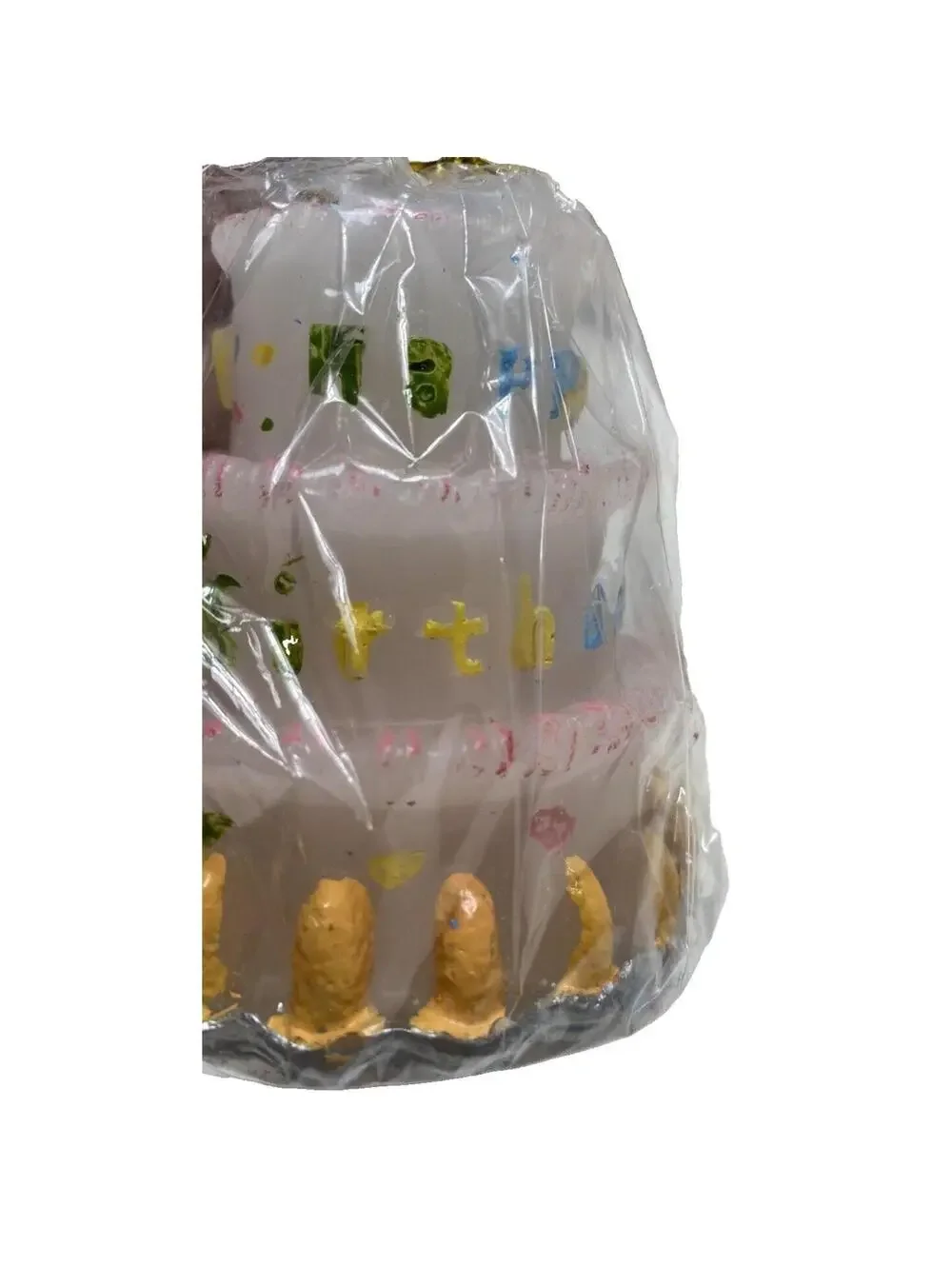 Happy Birthday , Cake Shaped Candles: Vintage 6pc Set for Celebrations! VTG